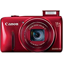 Canon PowerShot SX600 HS 16MP Compact Digital Camera - Wi-Fi Enabled (Red) (Certified Refurbished)