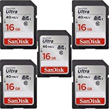 5x Genuine SanDisk Ultra 16GB Class 10 SDHC Flash Memory Card Up To 40MB/s- 266x SDSDUN-016G-G46 (Newest Version)