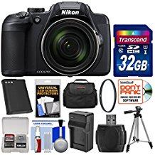 Nikon Coolpix B700 Digital Camera with 32GB Card + Case + Battery & Charger + Tripod Kit (Certified Refurbished)
